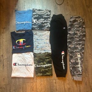 Champion Black and Green Sweatpants Comfortable Joggers